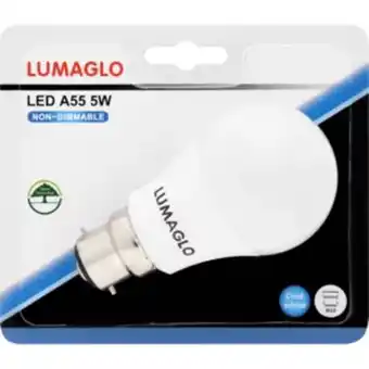 Shoprite Lumaglo cool white a55 cla led bayonet globe 5w offer
