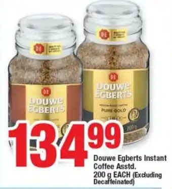 OK Foods Douwe Egberts Instant Coffee Asstd. 200g each (Excluding Decaffeinated) offer