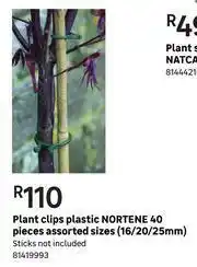 Leroy Merlin Nortene 40 Pieces Plastic Plant Clips offer