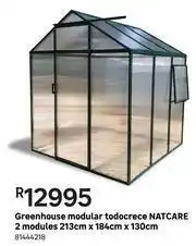 Leroy Merlin Natcare 2 Modules Todocrece Modular Greenhouse 213cm x 184cm x 130cm offer