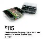 Leroy Merlin Natcare 12 Cells Mini Propagator Greenhouse-24.5cm x 20cm x 6cm offer