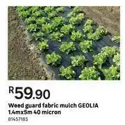 Geolia Weed Guard Fabric Mulch 1.4m x 5m 40 Micron
