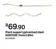 Leroy Merlin Nortene Galvanised Steel Plant Support 7mm x 1.80m offer