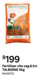 Leroy Merlin Talborne Fertiliser Vita Veg 6:3:4-5Kg offer