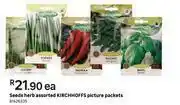 Kirchhoffs Picture Packets Seeds Herbs Assorted-Each