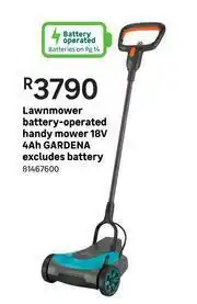 Leroy Merlin Gardena 4Ah 18V Handy Mower Battery Operated Lawnmower (Excludes Battery) offer