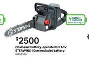 Sterwins Chainsaw (Battery-Operated) UP 40V 40cm Excluding Battery ...