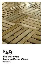 Leroy Merlin Decking Tile (Lara) 24mm x 400mm x 400mm offer