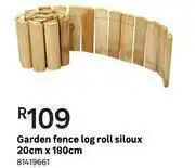 Leroy Merlin Garden Fence (Log Roll Siloux) 20cm x 180cm offer