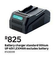 Lexman Battery Charger Standard Lithium UP 40V (Excludes Battery) offer ...