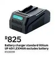 Leroy Merlin Lexman Battery Charger Standard Lithium UP 40V (Excludes Battery) offer