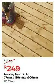Leroy Merlin Decking Board (Class IV) 27mm x 120mm x 4000mm offer