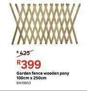 Leroy Merlin Garden Fence (Wooden Pony) 100cm x 250cm offer