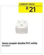 Janus Coupler Double PVC (White)