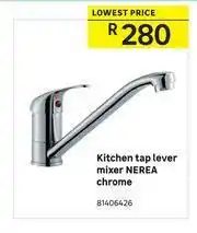 Leroy Merlin Nerea Chrome Kitchen Tap Lever Mixer offer