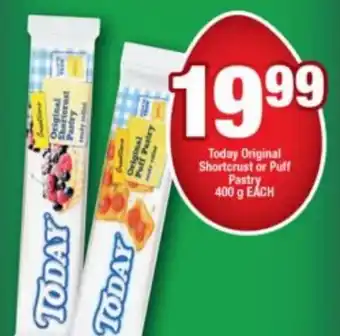 OK Foods Today Original Shortcrust or Puff Pastry 400g each offer