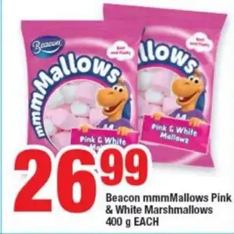 OK Foods Beacon mmmMallows Pink & White Marshmallows 400g each offer
