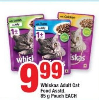 OK Foods Whiskas Adult Cat Food asstd. 85g pouch eacj offer