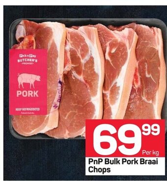 Pick n Pay PnP Bulk Pork Braai Chops per kg offer