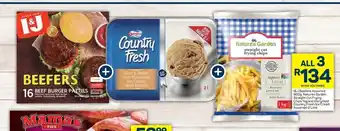 Pick n Pay I&J Beefers Assorted 800g, Natures Garden Straight Cut Frying Chips 1kg and Dairymaid Country Fresh Ice Cream Assrted 2 L offer