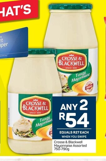 Pick n Pay Crosse & Blackwell Mayonnaise Assorted 750-790g offer