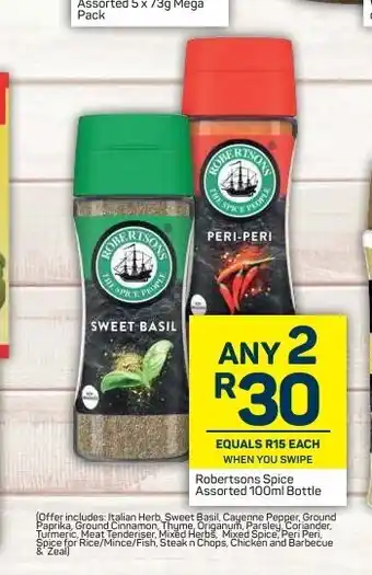 Pick n Pay Robertsons Spice Assorted 100ml Bottle offer