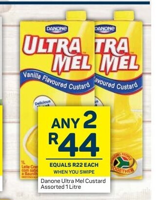 Pick n Pay Danone Ultra Mel Custard Assorted 1 Litre offer