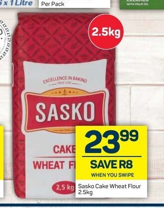 Pick n Pay Sasko Cake Wheat Flour 2.5kg offer