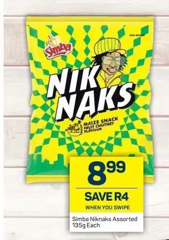 Pick n Pay Simba Niknaks Assorted 135g each offer