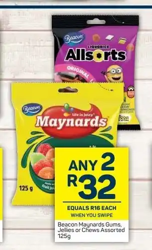 Pick n Pay Beacon Maynards Gums, Jellies or Chews Assorted 125g offer