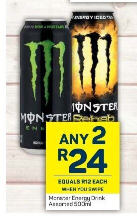 Pick n Pay Monster Energy Drink Assorted 500ml offer