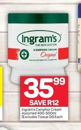 Pick n Pay Ingram's Camphor Cream Assorted 400-500ml each offer