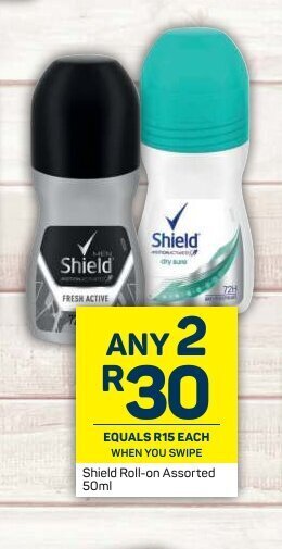 Pick n Pay Shield Roll-on Assorted 50ml offer