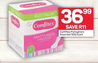 Pick n Pay Comfitex Pantyliners Assorted 100s each offer