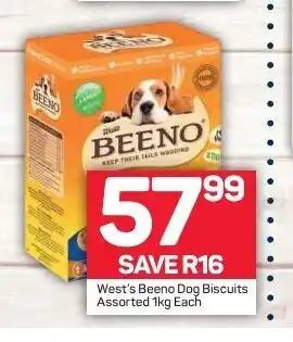Pick n Pay West's Beeno Dog Biscuits Assorted 1kg each offer