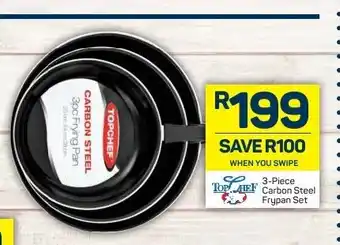 Pick n Pay TopChef 3-Piece Carbon Steel Frypan Set offer