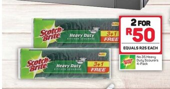 Pick n Pay Scotch Brite No.35 Heavy Duty Scourers 4-Pack offer