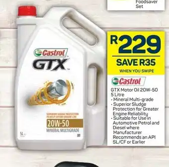 Pick n Pay Castrol Motor Oil 20W-50 5 Litre offer