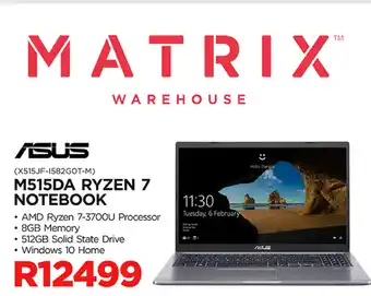 Matrix Warehouse ASUS - M515DA Ryzen 7 Notebook offer