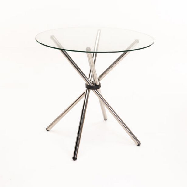 Coty 80cm round glass top dining table offer at Decofurn