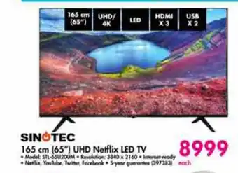 Makro Sinotec - 65" UHD Netflix LED TV offer