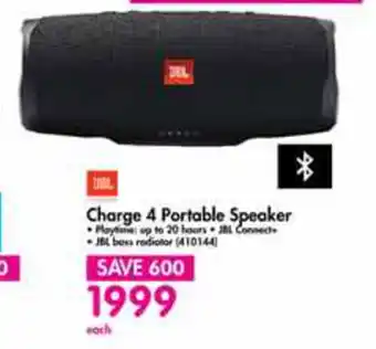 JBL - Charge 4 Portable Speaker