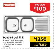 Builders Warehouse Franke double bowl sink offer