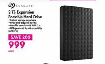 Seagate - 2 TB Expansion Portable Hard Drive