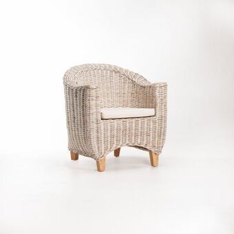 Decofurn Tegal kubu whitewash tub armchair offer