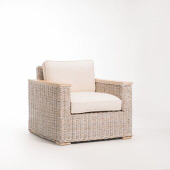 Decofurn Tegal kubu whitewash armchair offer