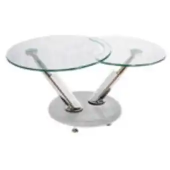 Discount Decor Jupiter glass swivel coffee table offer
