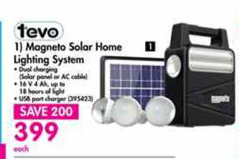 Makro Tevo - Magneto Solar Home Lighting System offer