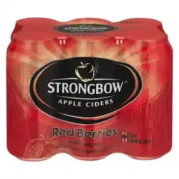 Strongbow red berries cans 440ml x 6