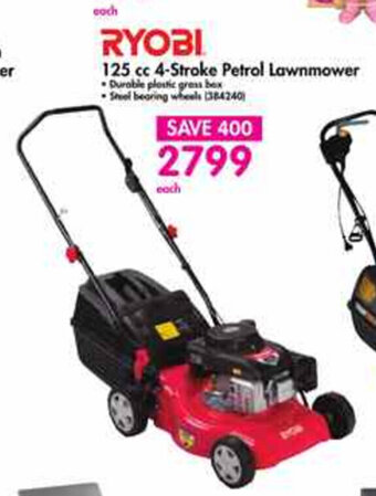 Makro Ryobi 125cc 4-Stroke Petrol Lawnmower offer